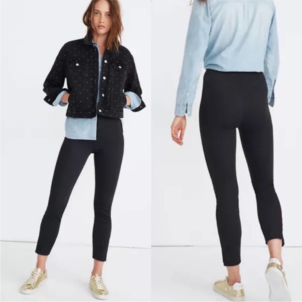 Madewell Fraser Slim High Rise Black Stretch Pants